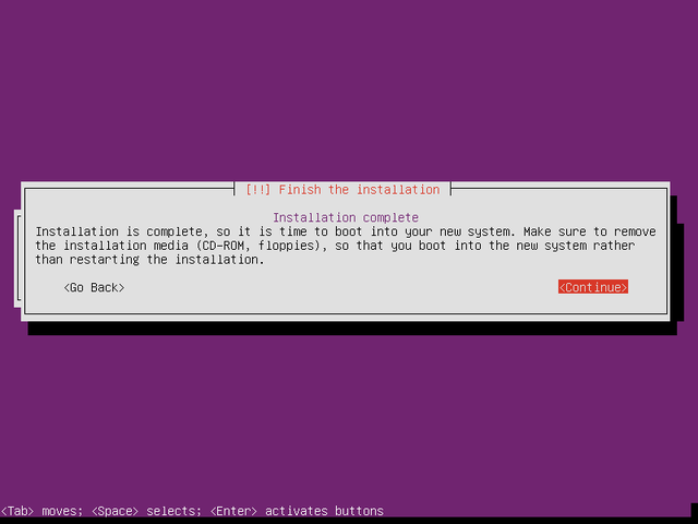 Установка Ubuntu Server Завершена!